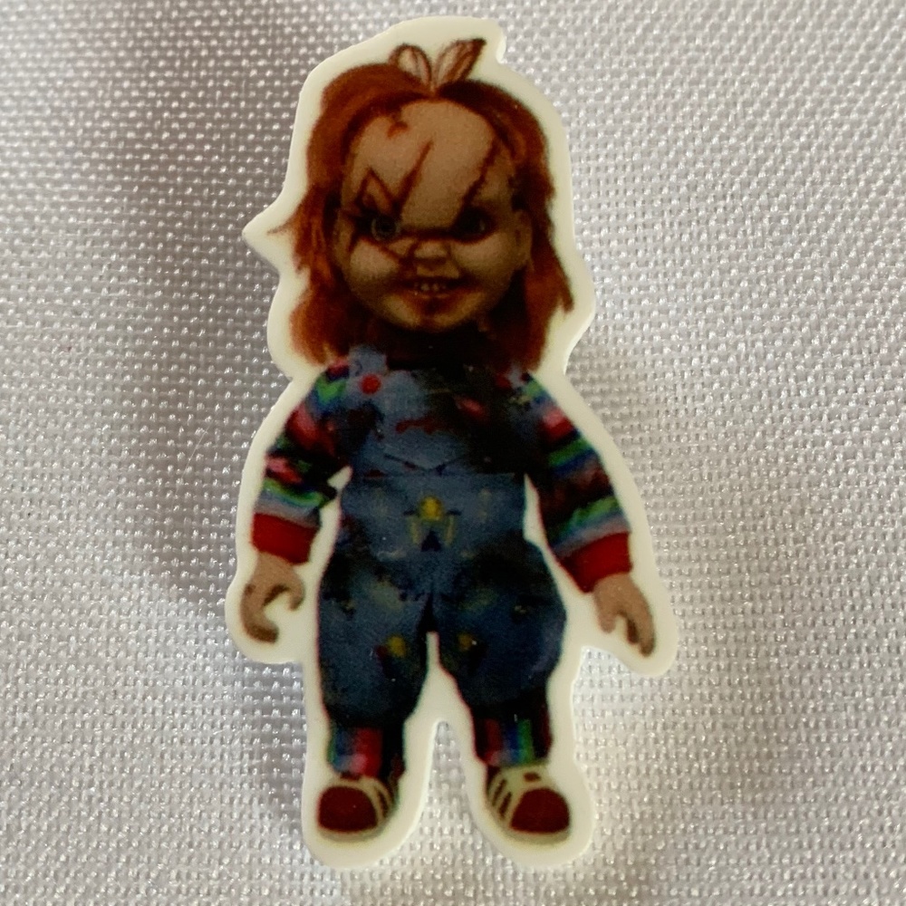 🎉Host Pick🎉. NWT. Handmade Pin Brooch of Chucky Horror Movie Child’s Play!
